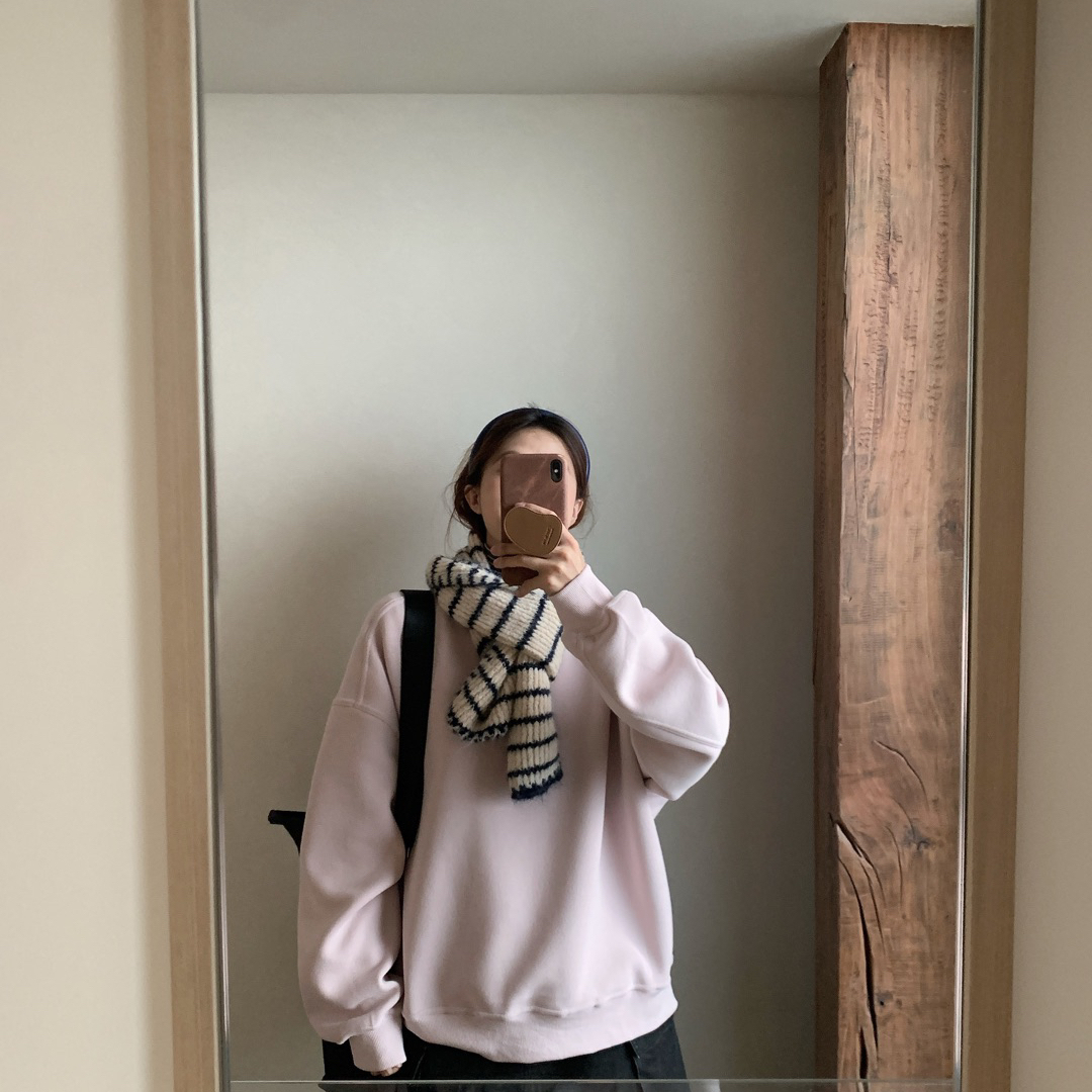 Have:U-冬上新净色圆领套头卫衣衣橱的万能公式卫衣Z2172