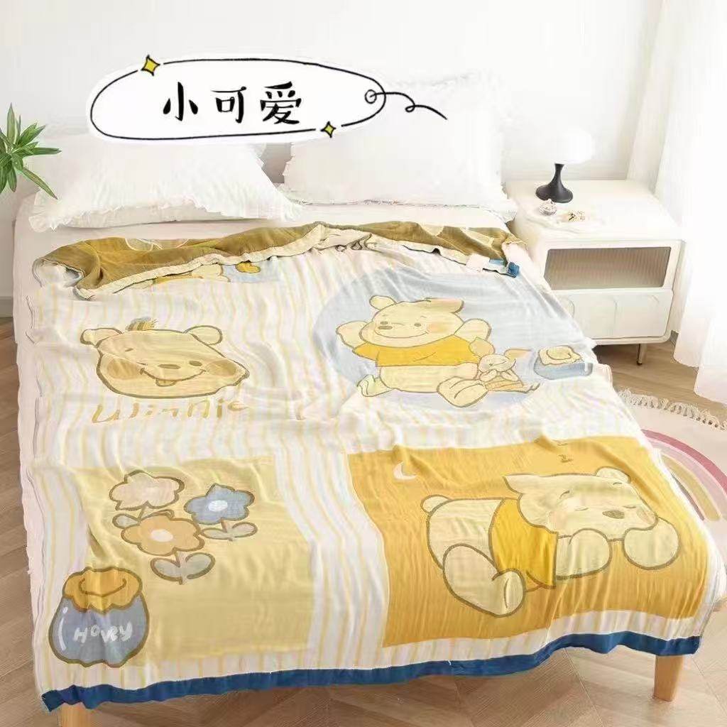 草莓熊雙層竹纖維冷感毯柔軟