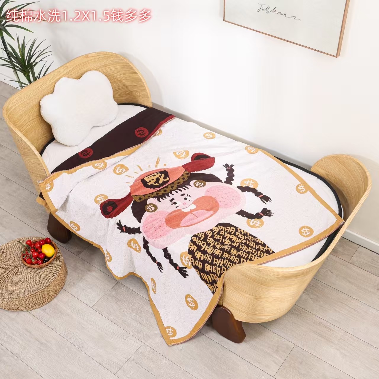 新款水洗棉毛巾被纯棉纱布成人单双人空调毯夏凉被多层纱布提花