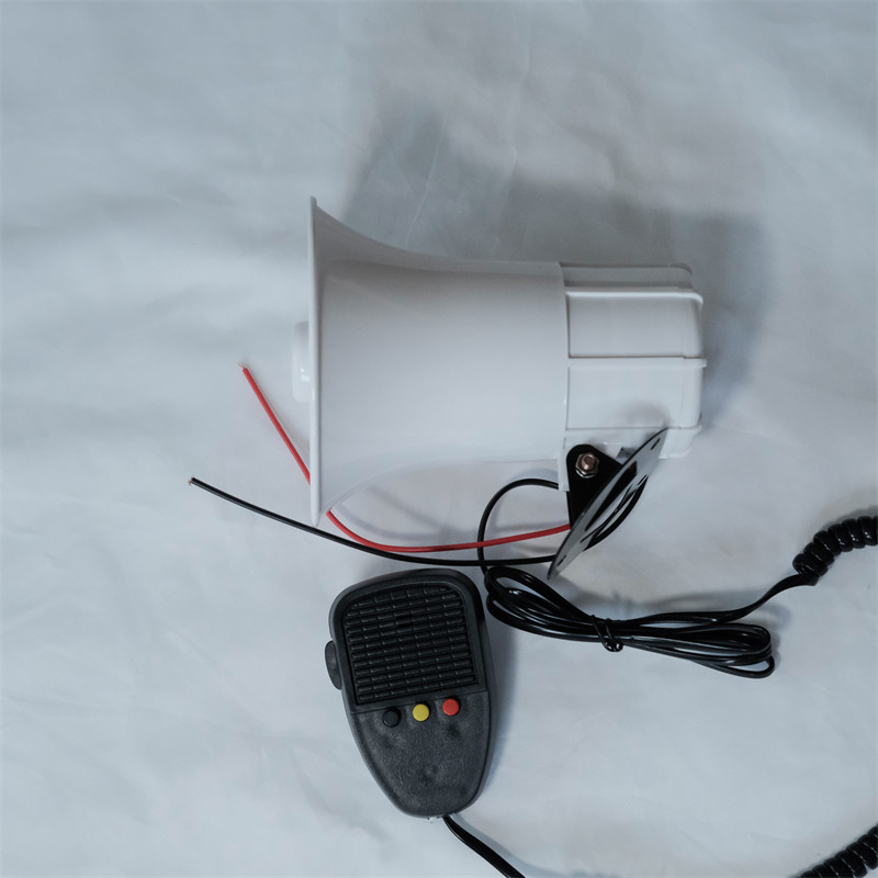 电动汽车摩托车喇叭12V带扩音器报警喇叭改装超大声警笛三音六音