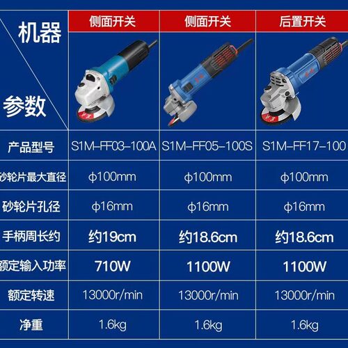 东城角磨机S1M-FF-100A//03-100A/04-100B/09-100S/10-100 角磨机