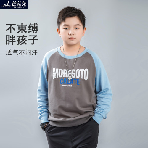胖男童卫衣春秋薄款男孩长袖
