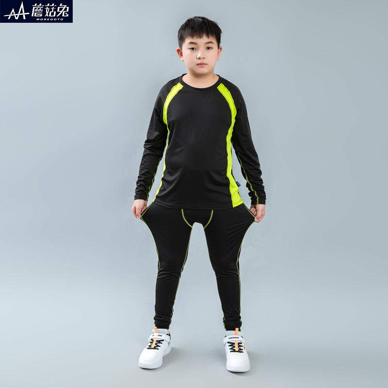 蘑菇兔胖男童长袖训练服春秋薄款