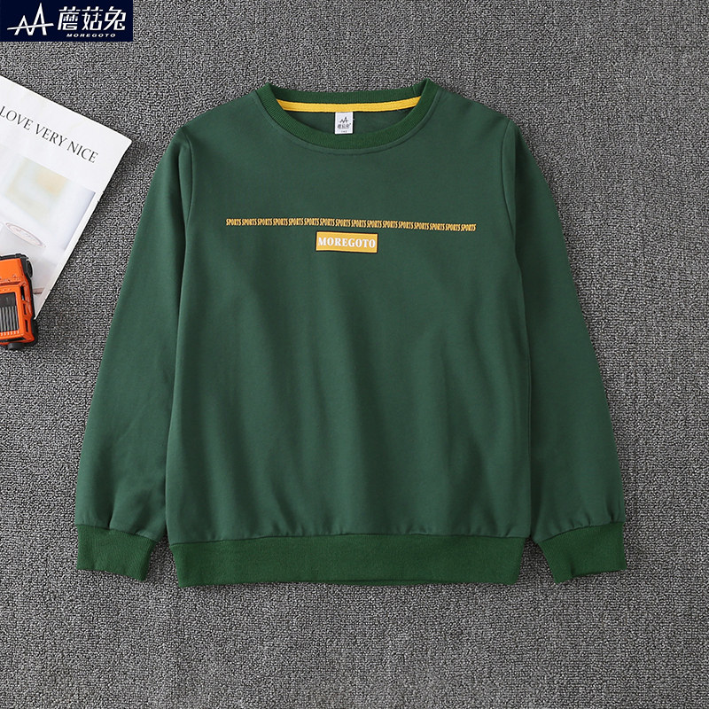 胖男童卫衣薄款春秋上衣中大童儿童长袖衣服初中生男孩外穿秋衣潮