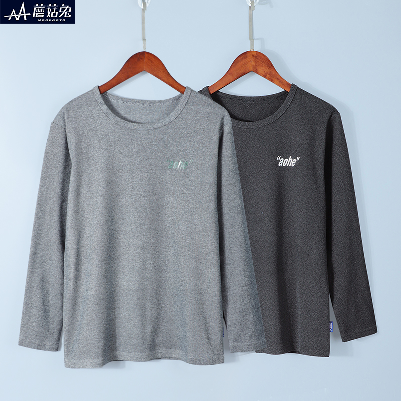 蘑菇兔胖男童德绒秋衣宽松加肥