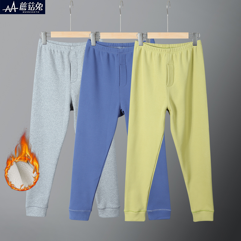 胖男童加绒保暖裤一体绒加厚秋裤