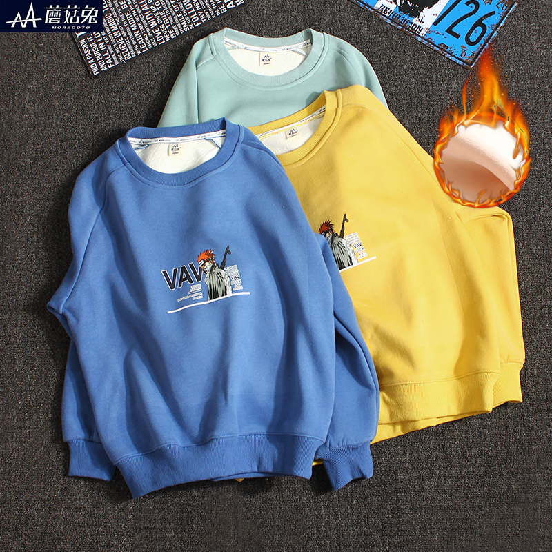 胖男童加绒卫衣秋冬款加肥加大