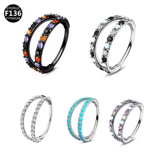 G23钛合金6-12mm细杆鼻环穿刺饰品0.8mm枪打耳轮钉穿刺简约耳轮钉