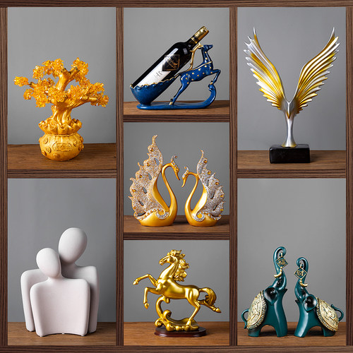 办公室书柜摆件酒店样板房客厅装饰品套装复古怀旧桌面创意小摆设