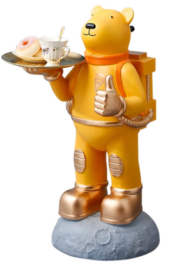 北欧简约客厅太空点赞熊落地摆件