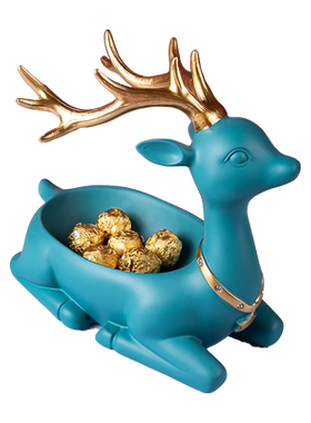 可爱风一鹿相伴客厅茶几装饰品