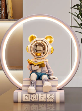 国色璀璨宇航员台灯摆件轻奢风坐姿太空人桌面高级感装饰送礼礼品