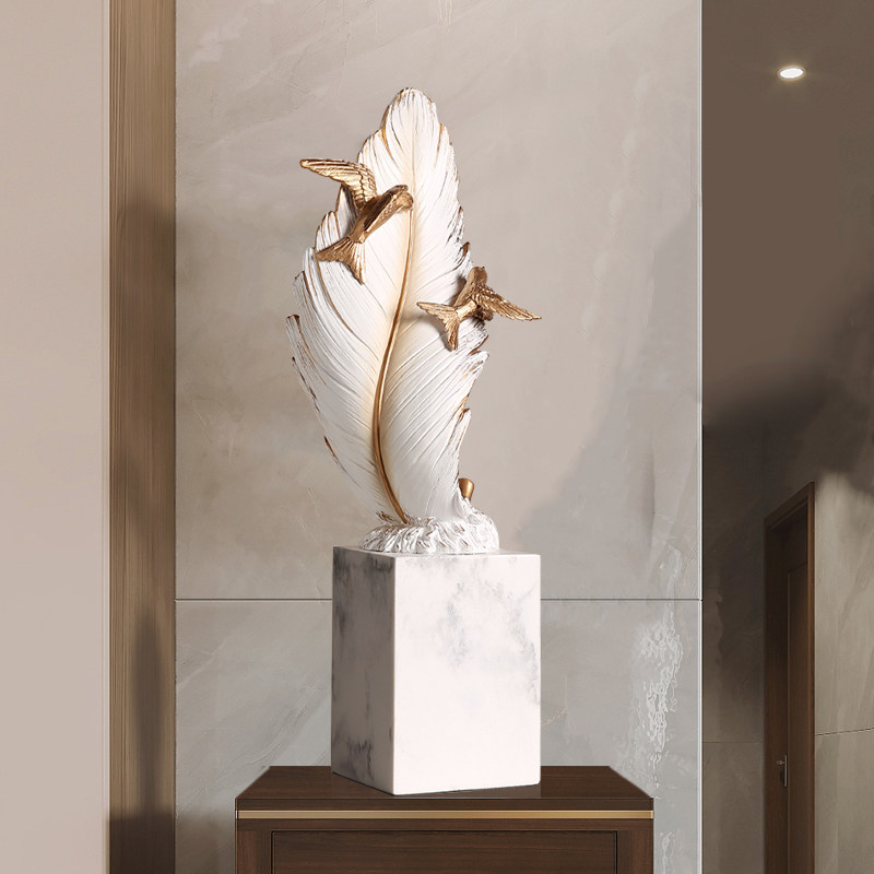 鸿鹄高飞抽象摆件北欧轻奢艺术感样板间酒柜软装书房办公室装饰品