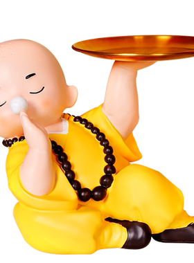 禅意桌面可爱功夫小和尚创意摆件