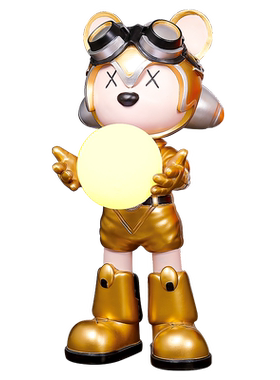 抱灯星际熊落地摆件可发光儿童房