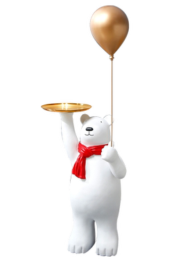 可爱卡通客厅、儿童房北极熊摆件