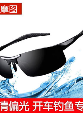 德国高清日夜两用钓鱼眼镜看漂专用偏光看水底鱼垂钓射鱼眼睛男士