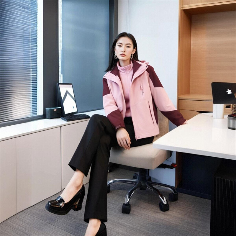 冲锋衣外套女2025新款秋冬季男士风衣三合一可拆卸保暖户外登山服