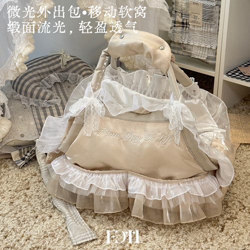 缎面手提包，轻盈透气，安全防护