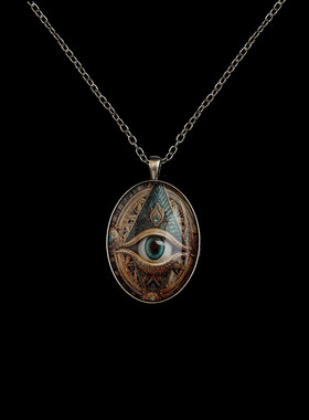 Vintage古着Eye of Horus画像复古项链