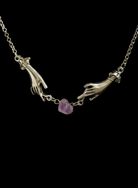 Vintage古着Magic紫色是石头项链