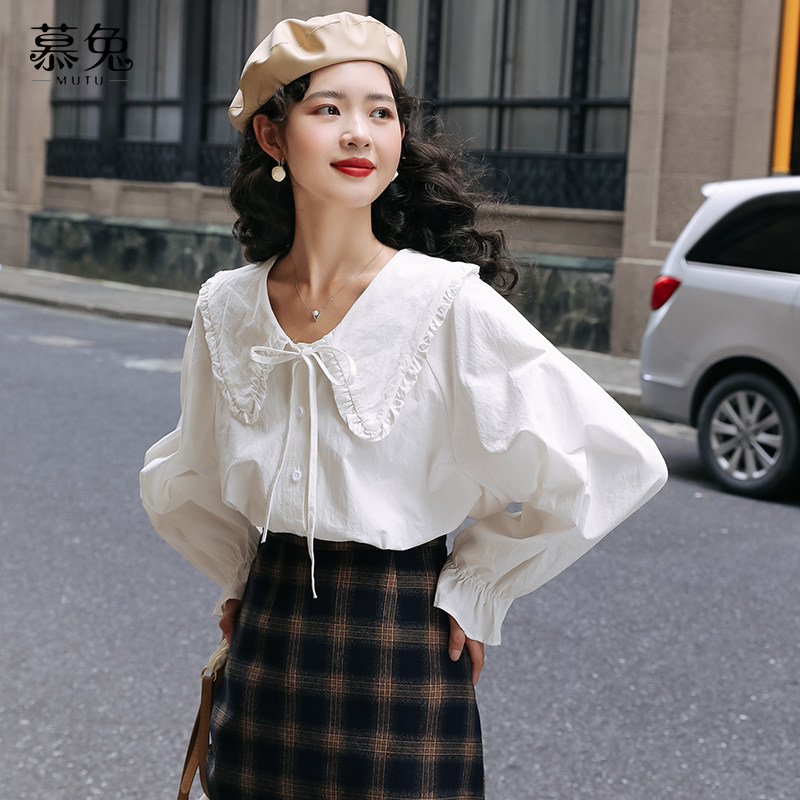 韩系学院风新款别致设计感上衣