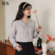温柔风木耳边衬衫 女2026春季 新款 慕兔法式 设计感小众宽松长袖 上衣