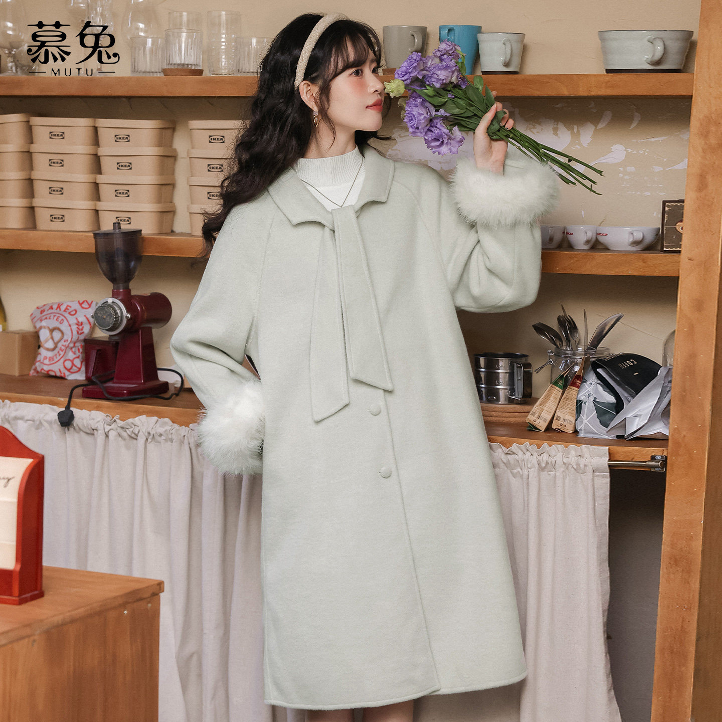 慕兔温柔风小个子毛呢大衣女2025冬季新款加厚保暖中长款呢子大衣,女装/女士精品,毛呢外套,淘宝优惠券,粉丝福利购,淘宝优惠卷