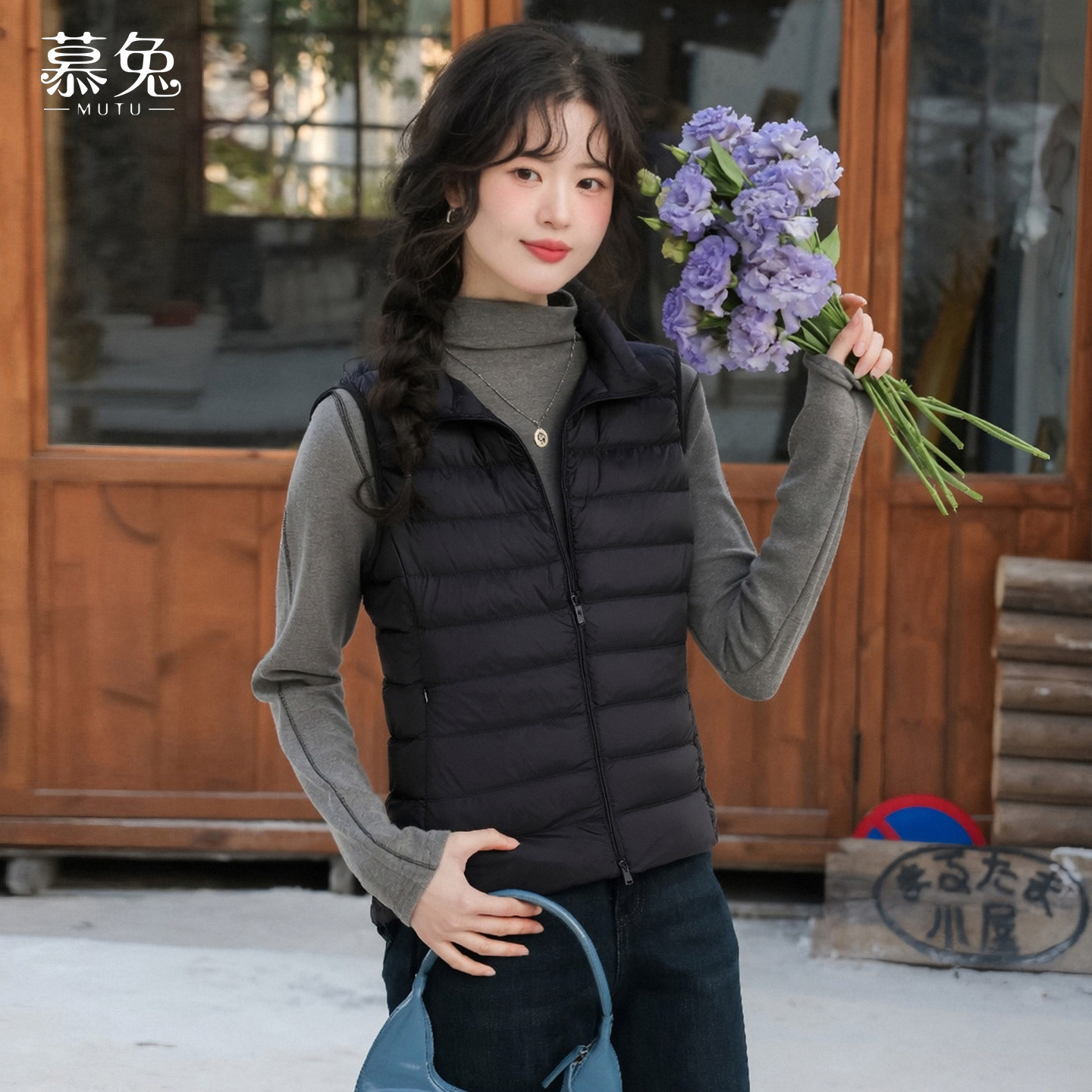 慕兔小个子排骨棉服马甲女2025冬季新款立领宽松无袖背心马夹外套,女装/女士精品,马夹,淘宝优惠券,粉丝福利购,淘宝优惠卷