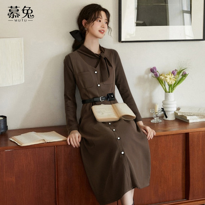 慕兔小香风上衣毛呢背心裙套装