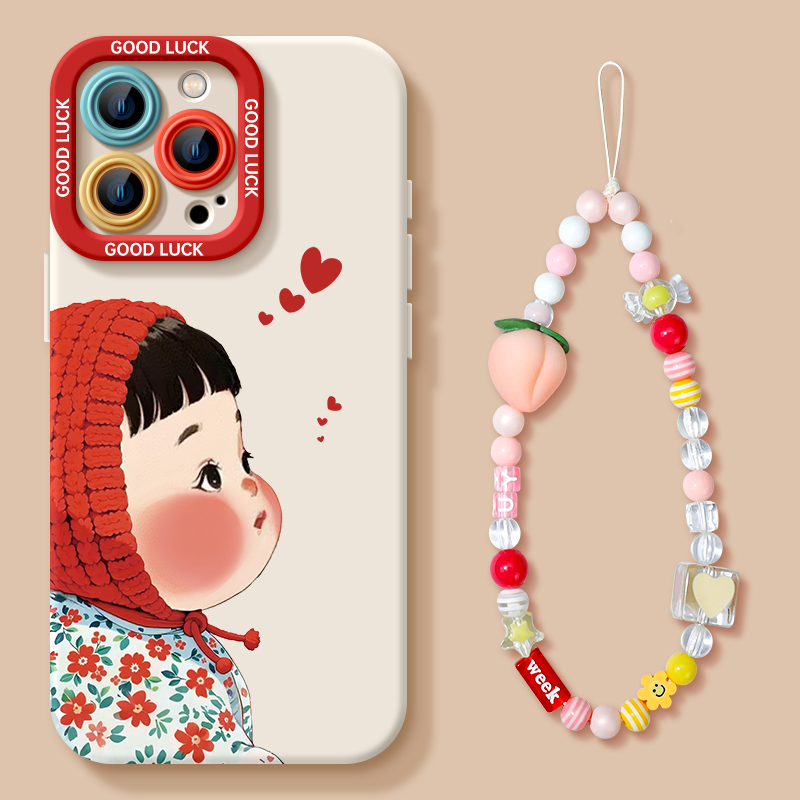 适用苹果手机壳东北花袄硅胶创意