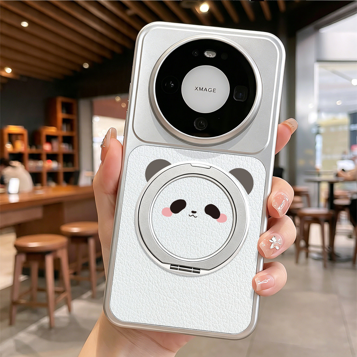 可爱熊猫适用于华为mate80手机壳图片
