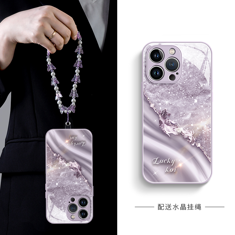 适用iphone15手机壳2024新款16苹果15promax带挂绳14pro玻璃16promax外壳13全包镜头12防摔11高级感8plus女xr