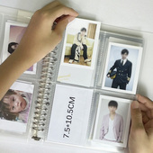 明信片收纳册ins追星无印活页A5四格卡册两格收纳2格6寸内页拍立得照片相册收集本爱豆良品专辑3寸小卡收藏夹