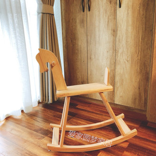 新款成人大号实木质摇摇马椅子女孩ins房间摆件可坐六一礼物