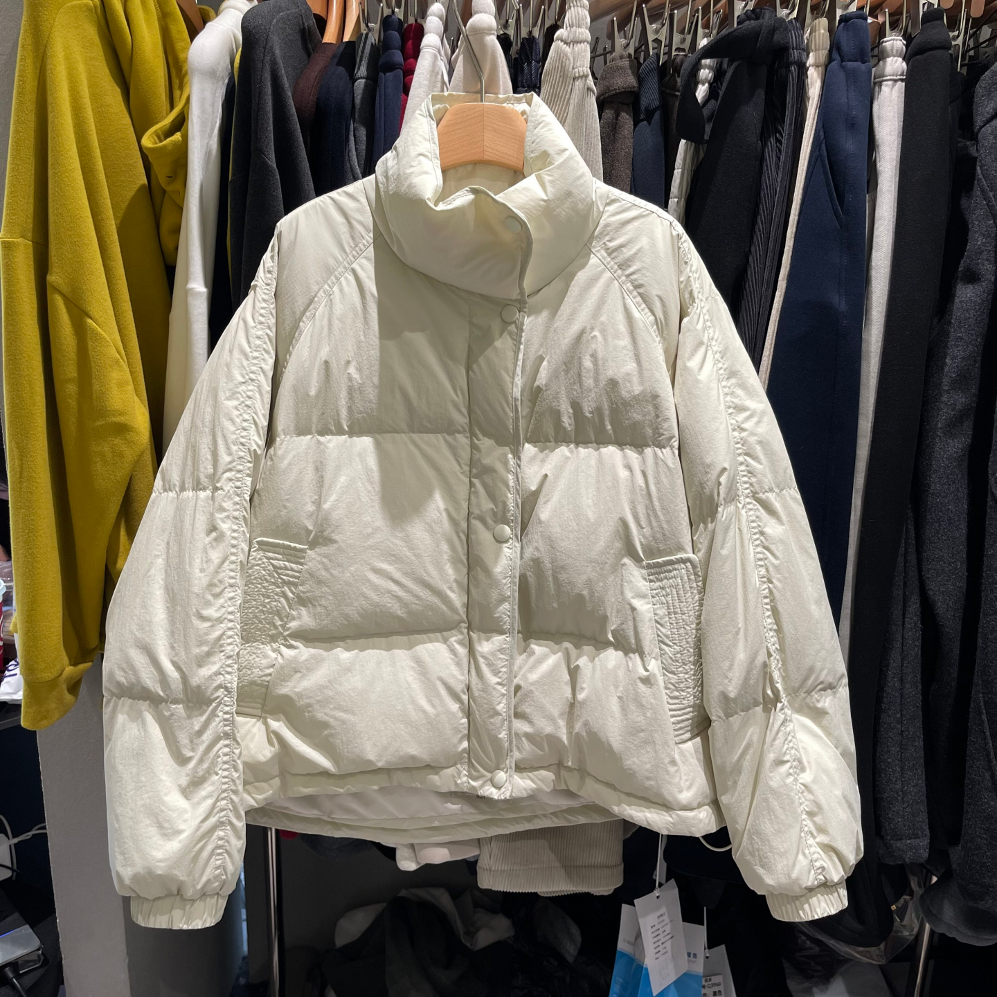 百搭显瘦立领90白鸭绒羽绒服