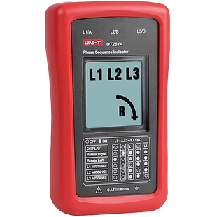 优利德UT261A/261B相序旋转指示及马达转向仪三相缺相相序检测仪