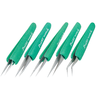 宝工TZ-225N 不锈钢细尖高弹性抗磁镊子电子元件夹子工具