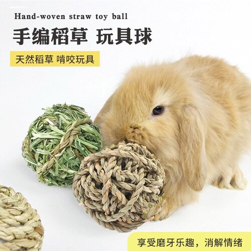 兔子草球磨牙玩具零食健康兔子龙猫豚鼠仓鼠游戏球