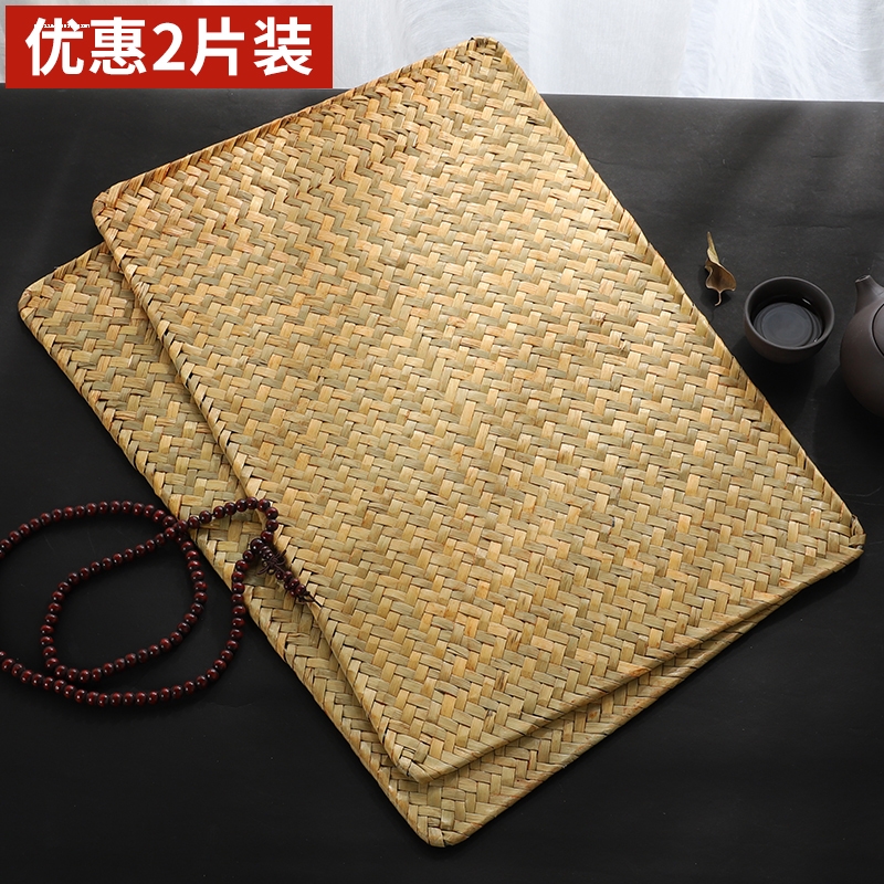 亚麻日式编织餐垫隔热垫子餐桌垫锅垫碗垫防烫垫大尺寸草垫竹编垫