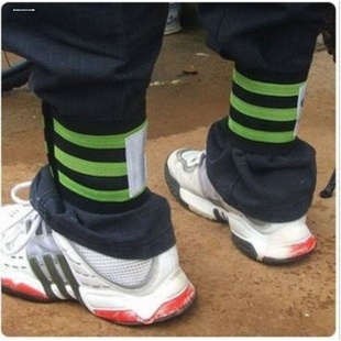 裤脚收口器反光骑行束裤扎带绑腿带夜骑自行车束管带弹力捆绑带