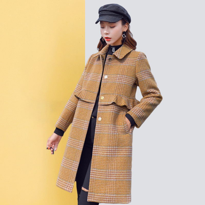 冬季新款2019時尚修身顯瘦氣質毛呢大衣韓版過膝中長款穿搭外套女在類目 女裝/女士精品, 大碼女裝中 - 來自Buy2taobao.com提供專業的淘寶代購服務