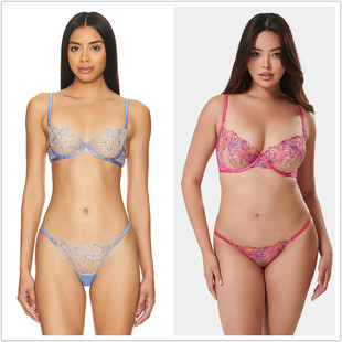 贝拉正品Bluebella上托蕾丝花纹内衣套装大胸显小透气舒适文胸罩