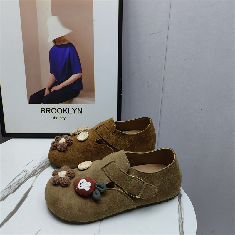 撤柜断码处理2026春季新款复古风圆头搭扣勃肯鞋花朵装饰舒适单鞋,女鞋,勃肯鞋/软木鞋,淘宝优惠券,粉丝福利购,淘宝优惠卷
