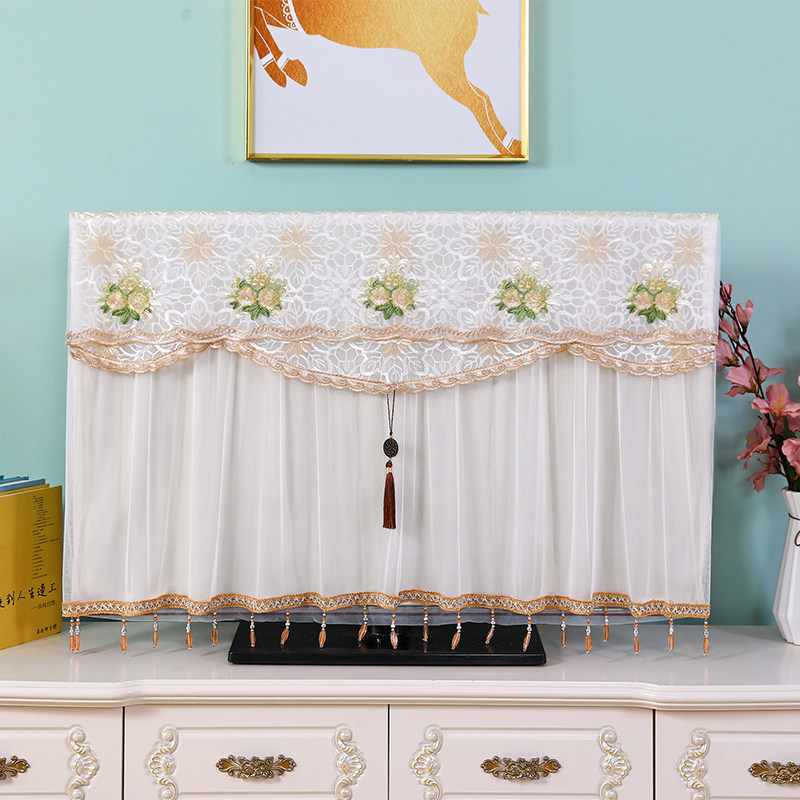 蕾丝电视机防尘罩55寸65英寸液晶电视机罩盖布开机不取2025年新款