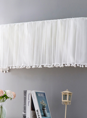 白色蕾莎开机不取空调罩1.5匹挂机空调套适用美的格力空调防尘罩