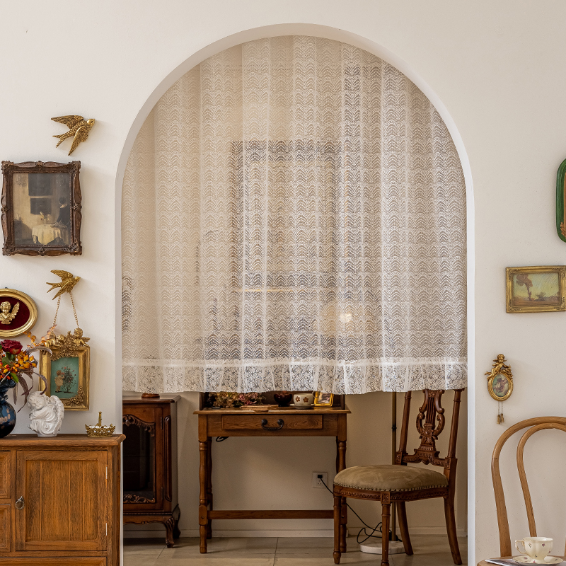 美人胚子法式半弧优雅蕾丝门帘