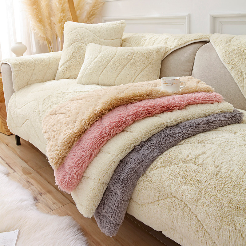 加厚水晶绒沙发垫冬季冬款毛绒长绒田园全盖布高级防滑皮沙发套罩,居家布艺,沙发垫,淘宝优惠券,粉丝福利购,淘宝优惠卷