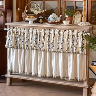 厨房柜子遮挡帘开放式无门柜子防尘帘布帘鞋柜杂物柜遮丑帘拉帘子