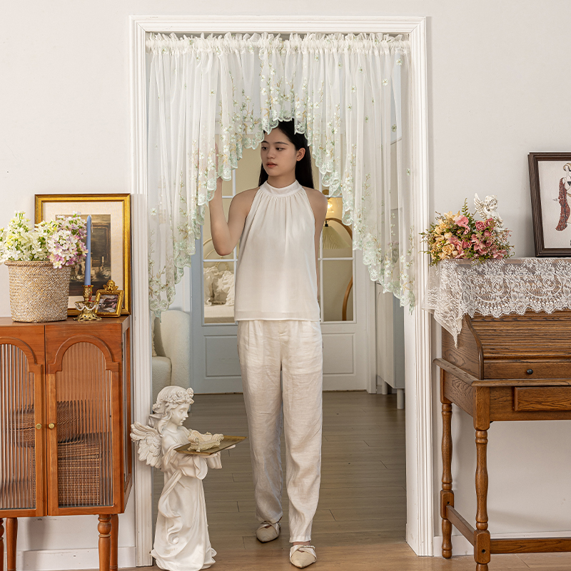 美人胚子蕾丝纱三角帘弧形半帘